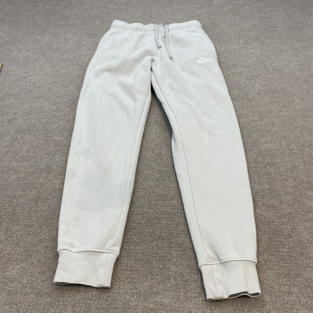Nike Sweatpants‎ Mens Small Gray Fleece Joggers Elastic Waist Pants BV2671-072
